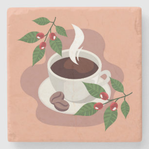 Sehr cool und süßer Kaffee oder Java Steinuntersetzer