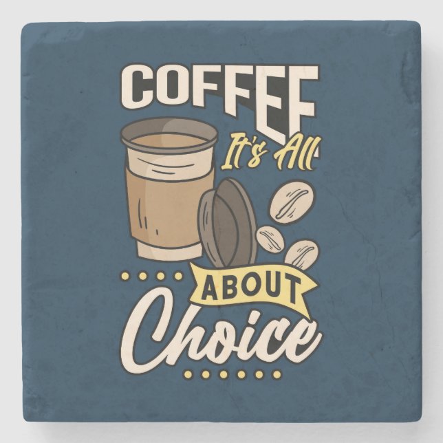 Sehr cool und süßer Kaffee oder Java Steinuntersetzer (Vorderseite)