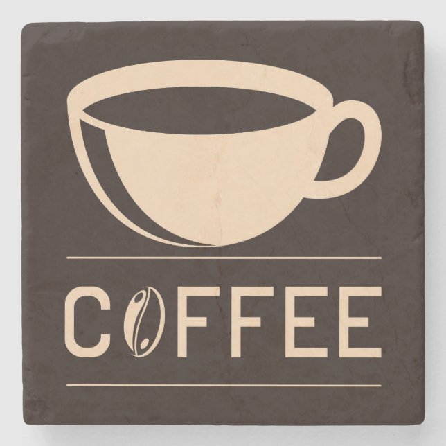 Sehr cool und süßer Kaffee oder Java Steinuntersetzer (Vorderseite)