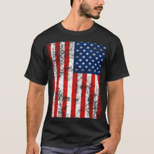 Sehr coole abgenutzte amerikanische Flagge T-Shirt