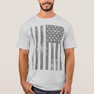 Sehr coole, abgenutzte graue amerikanische Flagge T-Shirt