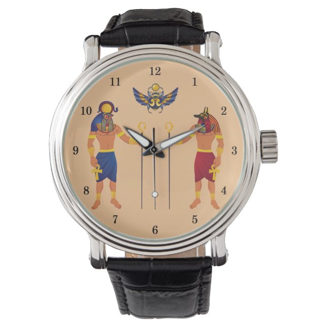 Sehr Coole ägyptische Soldatin Wrist Watch Armbanduhr (Vorderseite)