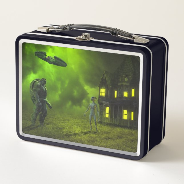 Sehr Coole Alien Planet Metall Brotdose (Vorderseite)