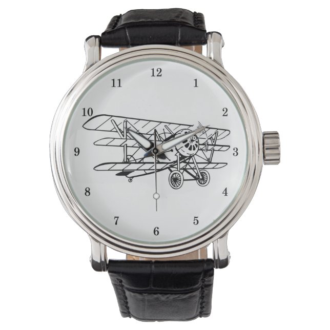 Sehr Coole Armbanduhr für dreiseitige Flugzeuge (Vorderseite)