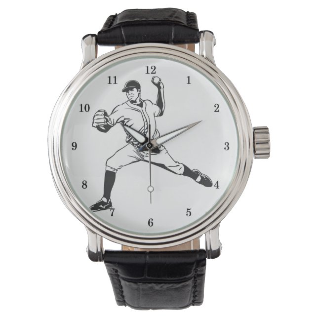 Sehr Coole Baseball-Armbanduhr Armbanduhr (Vorderseite)