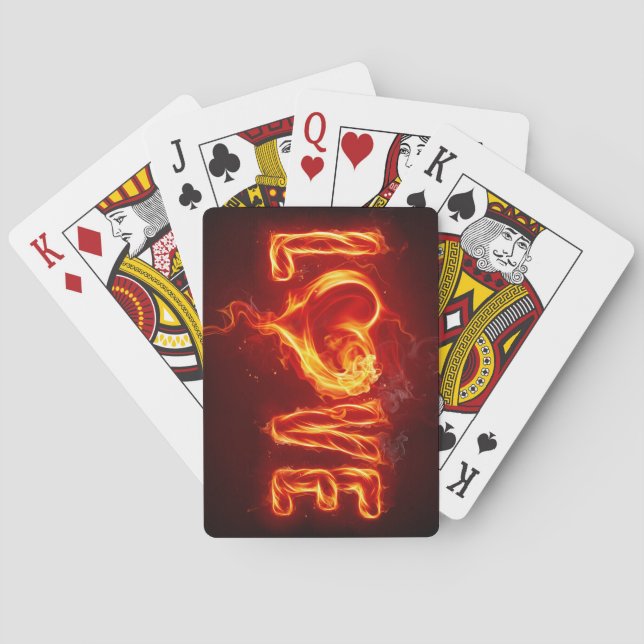 Sehr Coole Brennende Liebe Spielkarten (Rückseite)