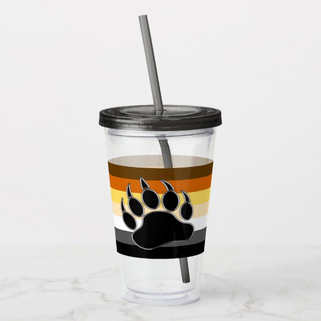 Sehr Coole Fahne für Gay Bären Acryltrinkbecher (Links)