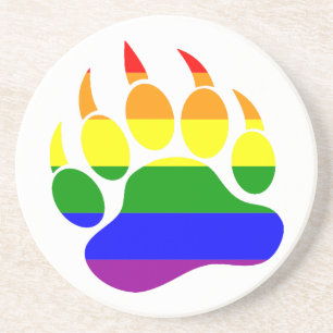 Sehr Coole Gay Bear Claw Regenbogenflagge Sandstein Untersetzer
