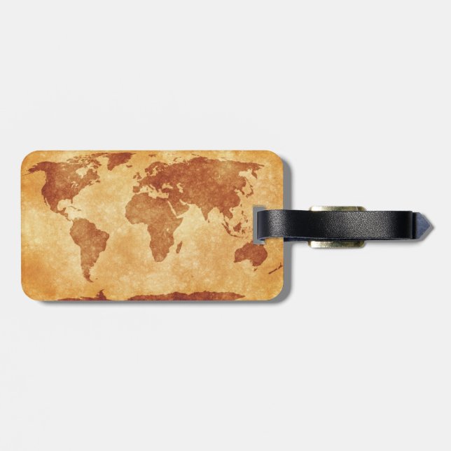 Sehr coole Karte der Welt Gepäckanhänger (Rückseite horizontal)