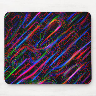 SEHR COOLE, mehrfarbige, gekrümmte Linien Mousepad