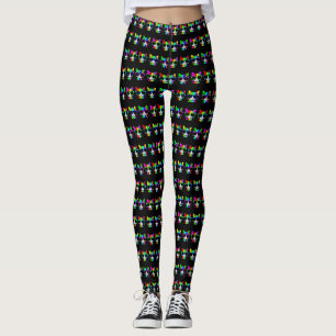 Sehr Coole Regenbogenkatze mit Sunglass-Muster Leggings