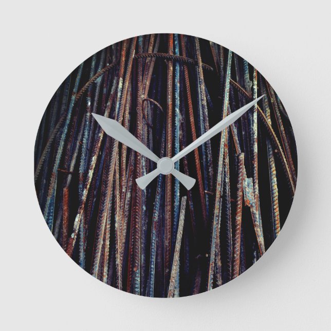 Sehr Coole, robuste Bars Runde Wanduhr (Vorderseite)