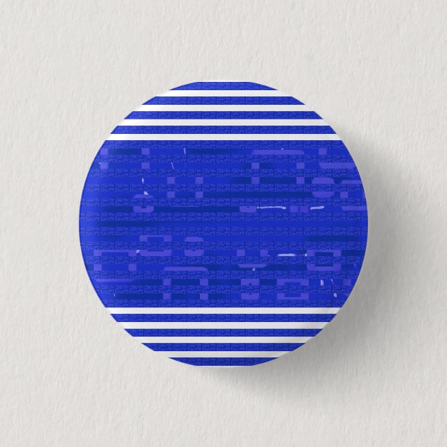 Sehr Coole Streifen mit blauer Geometrie Button (Vorderseite)