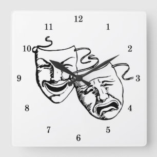 Sehr Coole Theatermauer Quadratische Wanduhr