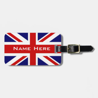 Sehr coole UK-Flagge The Union Jack mit Monogramm Gepäckanhänger