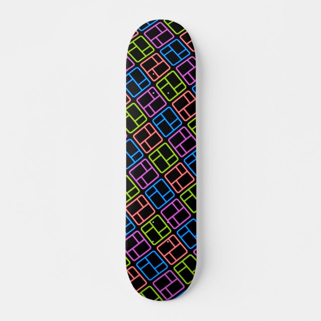 Sehr Coole und farbenfrohe Formen Skateboard (Vorne)