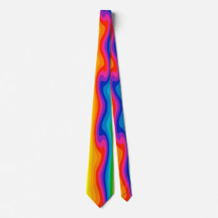 Sehr Coole und farbenfrohe Regenbogenschwenke Krawatte