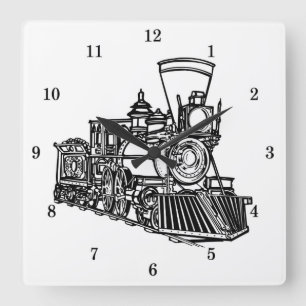 Sehr Coole Vintage Zugmauer Quadratische Wanduhr