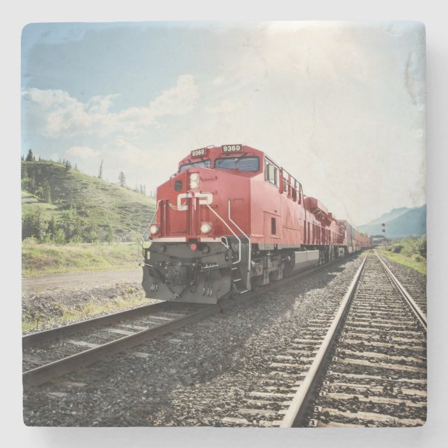 Sehr Cooler Eisenbahnzug Stone Untersetzer (Vorderseite)