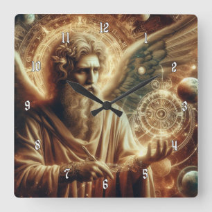 Sehr Cooler und geheimnisvoller Zeitassistent Quadratische Wanduhr