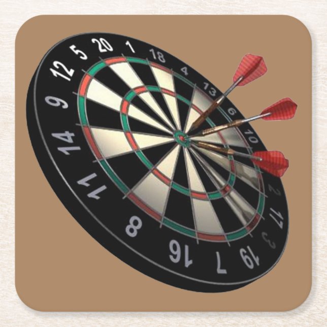 Sehr Cooles 3D Dart Board Untersetzer Set (Vorderseite)