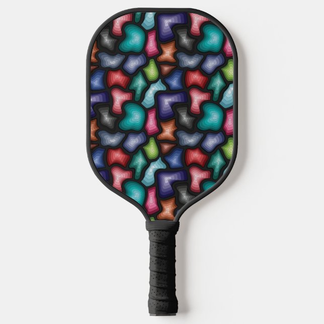 Sehr Cooles, abstraktes Design Pickleball Schläger (Vorderseite)