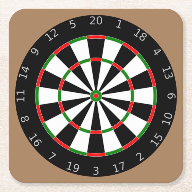 Sehr Cooles Dart Board Untersetzer Set (Vorderseite)