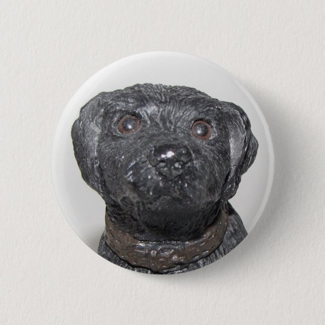 Sehr Cooles Schwarzes Lab Button (Vorderseite)