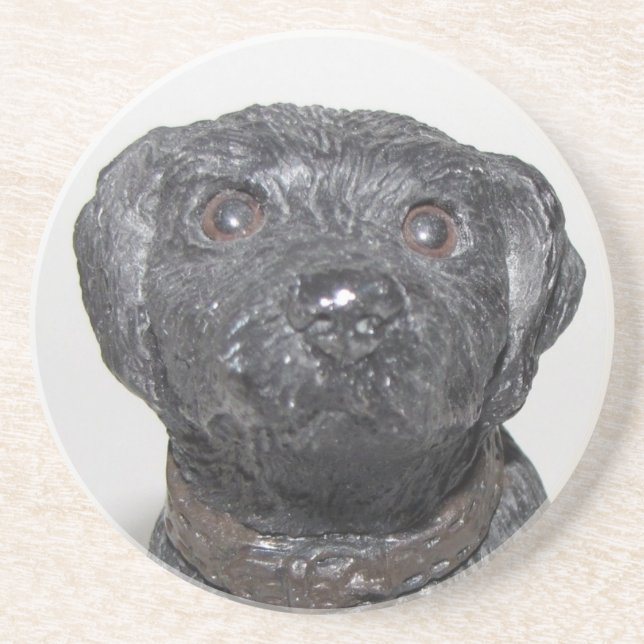Sehr Cooles Schwarzes Lab Getränkeuntersetzer (Vorne)
