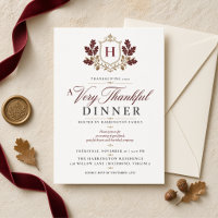 Sehr Dankbares Monogramm Thanksgiving-Dinner