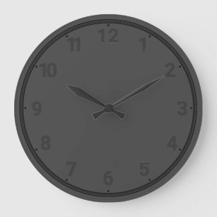 Sehr dunkelgrau große wanduhr