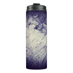 Sehr dunkle Kreatur folgt mir Thermosbecher