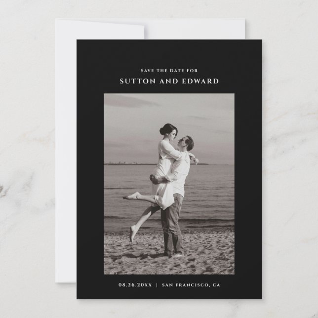 Sehr einfaches Foto für Singles Save The Date (Vorderseite)