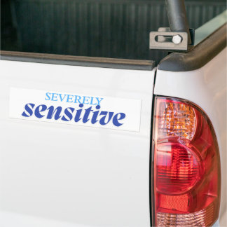 Sehr Empfindlich | Lustige Angst Antisozial Blau Autoaufkleber