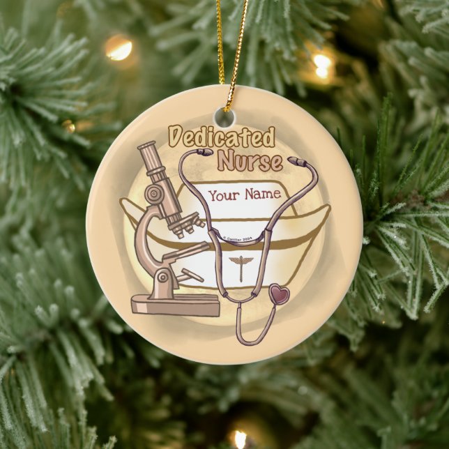 Sehr engagierte Krankenschwester Keramik Ornament (Baum)