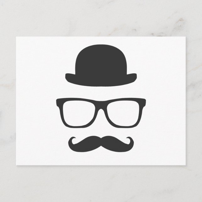 Sehr Englisch Mustache Postkarte (Vorderseite)