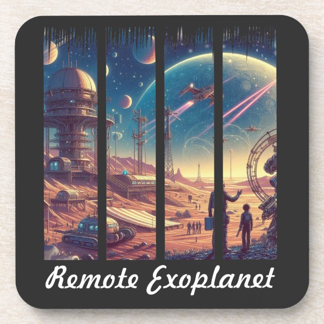 sehr entfernter Planet Getränkeuntersetzer (Vorderseite)