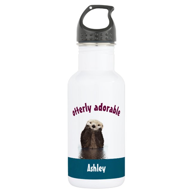 Sehr erlesene Puppe mit Niedlichem Otter-Foto Trinkflasche (Vorderseite)