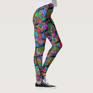 Sehr farbenfrohe abstrakte Formen Kunst 10 Leggings