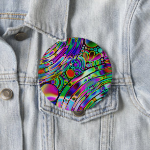 Sehr farbenfrohe abstrakte Formen Kunst 1 Button