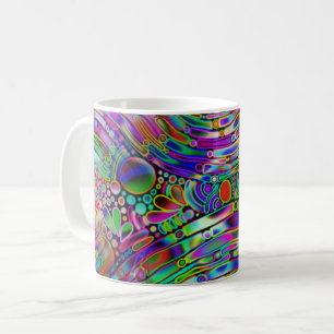 Sehr farbenfrohe abstrakte Formen Kunst 1 Kaffeetasse