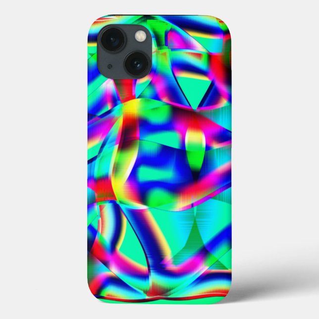 Sehr farbenprächtige gebogene Formen, Grün dominie Case-Mate iPhone Hülle (Rückseite)
