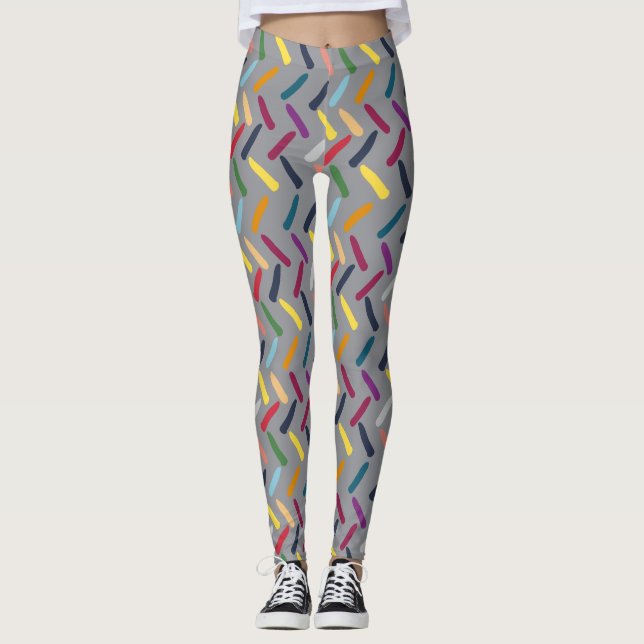 Sehr farbiges Muster Leggings (Vorderseite)