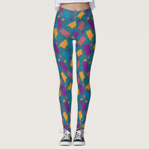 Sehr farbiges, unebenes Muster Leggings