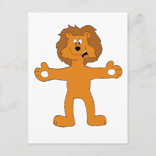 Sehr freundlicher Cartoon Lion Postkarte