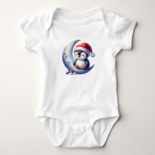 Sehr freundlicher Weihnachtspenguin Baby Strampler