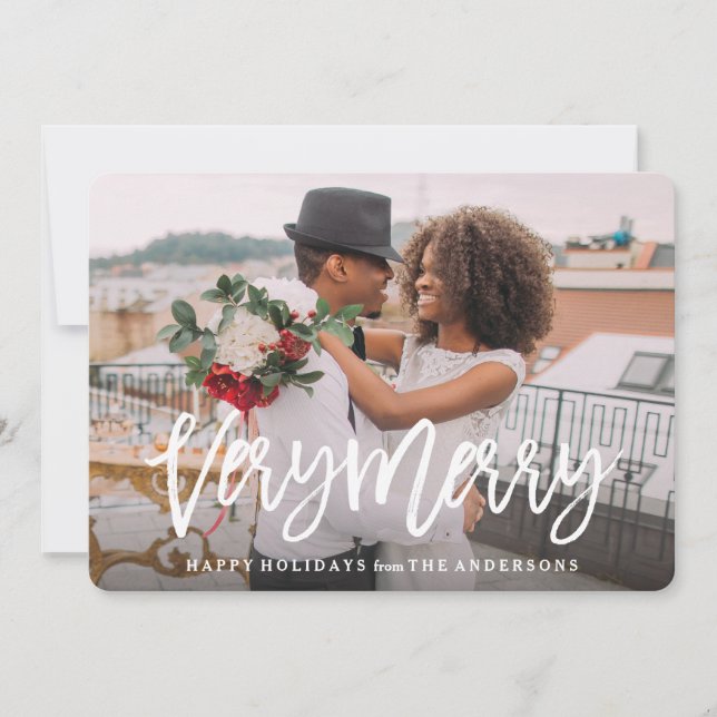 Sehr froh feiertagskarte (Vorderseite)