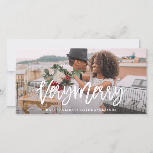 Sehr froh feiertagskarte (Vorderseite)