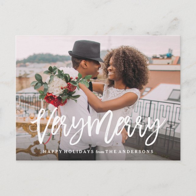 Sehr froh feiertagspostkarte (Vorderseite)