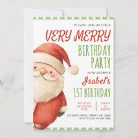 Sehr froh zum Geburtstag Weihnachtsmann
